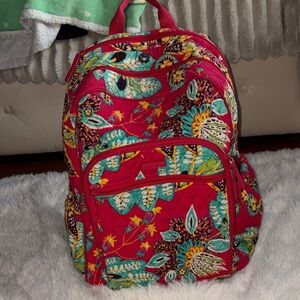 Vera Bradley - Floral Quilted Red Backpack